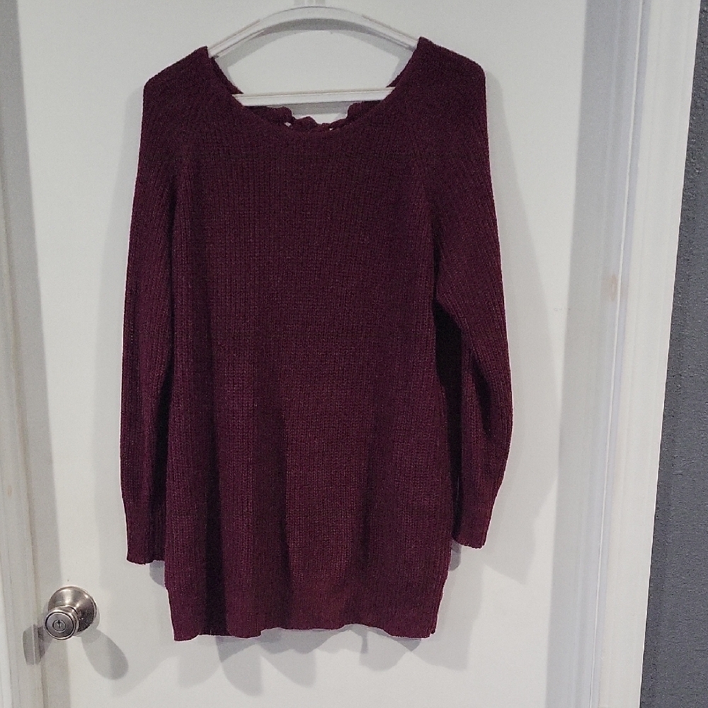 Women's Burgundy Sweater
